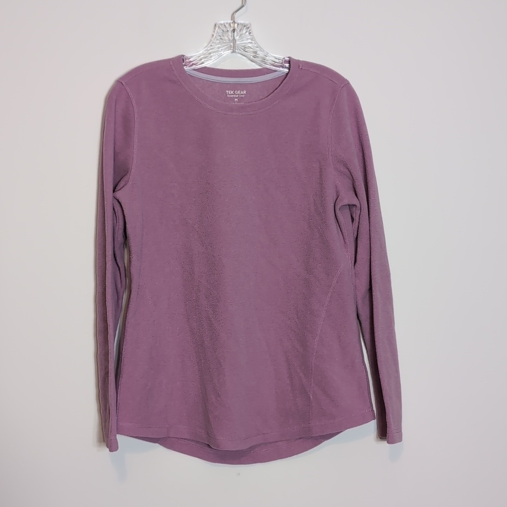 Tek Gear Purple Fleece Crewneck Pullover Sweatshirt Shirt